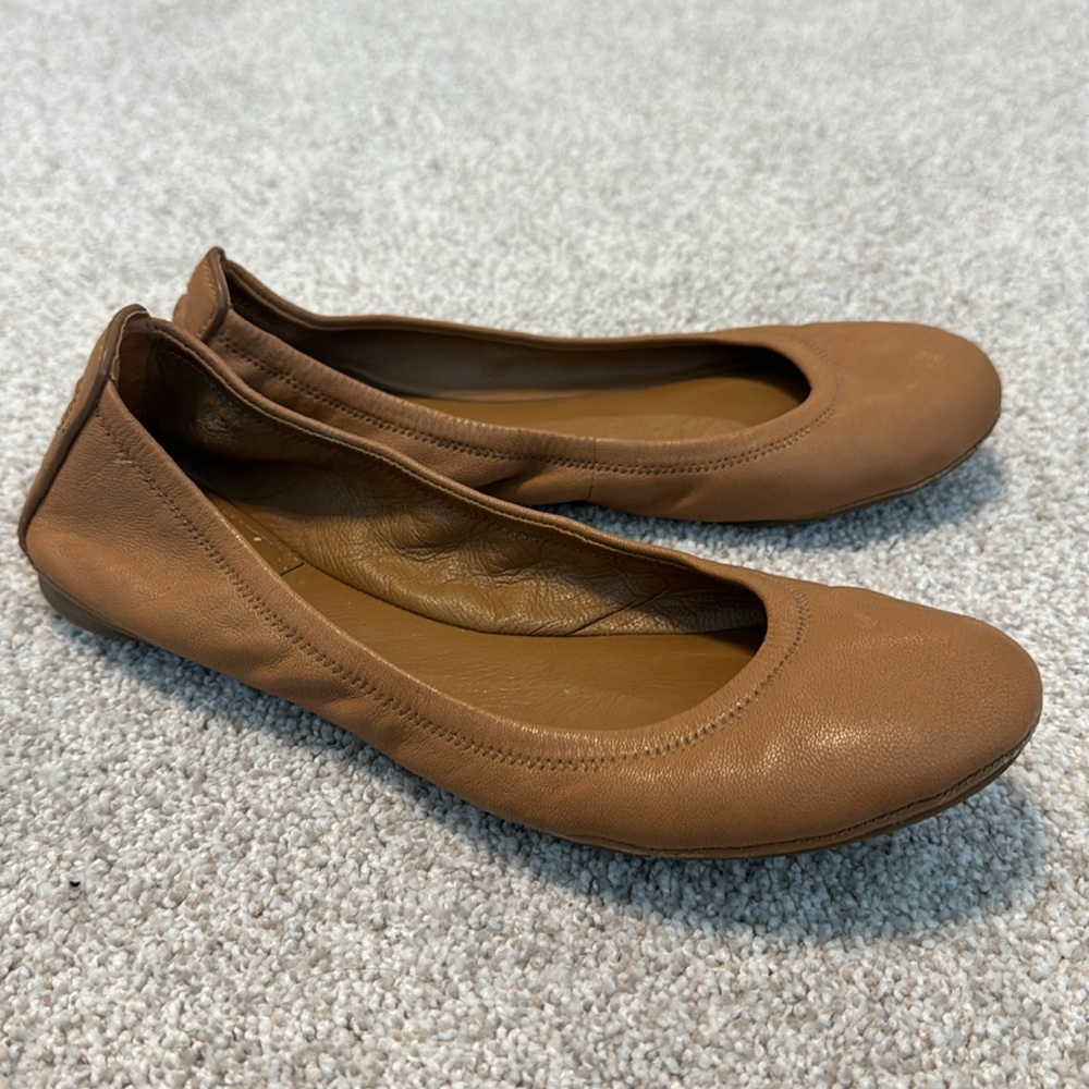 Tory Burch Women’s Tan Brown Leather Ballet Flats - Picture 4 of 6